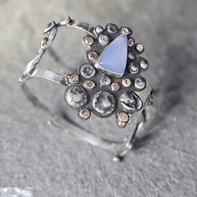 *For Julia Rinker* Abyssinian Blue Chalcedony Bracelet