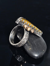 Load image into Gallery viewer, Yellow Dendritic Opal Ring