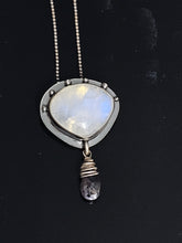 Load image into Gallery viewer, Moonstone and Sapphire pendant