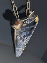 Load image into Gallery viewer, Pietersite and Pearl pendant