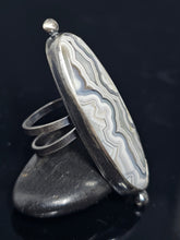 Load image into Gallery viewer, Lace Agate cocktail ring