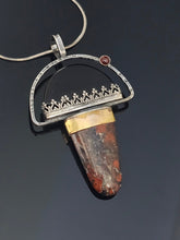 Load image into Gallery viewer, Poppy Jasper and Onyx pendant