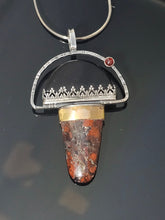 Load image into Gallery viewer, Poppy Jasper and Onyx pendant