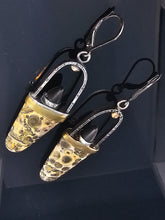 Load image into Gallery viewer, Leopard Skin Jasper and Onyx Earrings