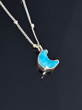 Load image into Gallery viewer, Turquoise moon sterling Pendant