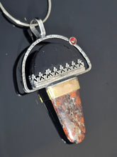 Load image into Gallery viewer, Poppy Jasper and Onyx pendant