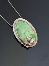 Load image into Gallery viewer, Variscite oak leaf pendant