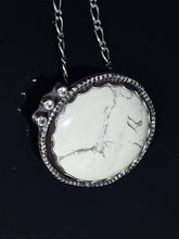 Load image into Gallery viewer, Howlite, Lab. Sapphires Pendant