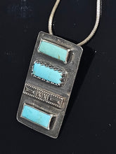 Load image into Gallery viewer, Turquoise bars pendant