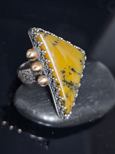 Load image into Gallery viewer, Yellow Dendritic Opal Ring