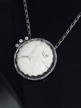 Load image into Gallery viewer, Howlite, Lab. Sapphires Pendant