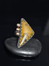 Load image into Gallery viewer, Yellow Dendritic Opal Ring