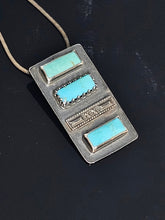 Load image into Gallery viewer, Turquoise bars pendant
