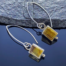 Load image into Gallery viewer, Rectangular Amber Earrings