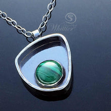 Load image into Gallery viewer, Malachite Shadow Box Pendant