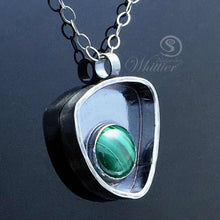 Load image into Gallery viewer, Malachite Shadow Box Pendant