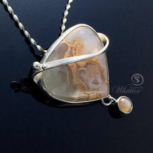 Load image into Gallery viewer, Peach Moss Agate Pendant