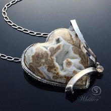 Load image into Gallery viewer, Wyoming Blizzard Heart Pendant