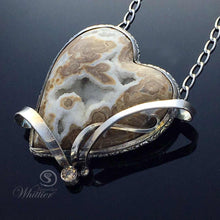 Load image into Gallery viewer, Wyoming Blizzard Heart Pendant